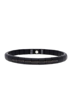 ROBERTO DEMEGLIO 18K Gold & Black Diamond 'Pura' Stretch Diamond Bracelet